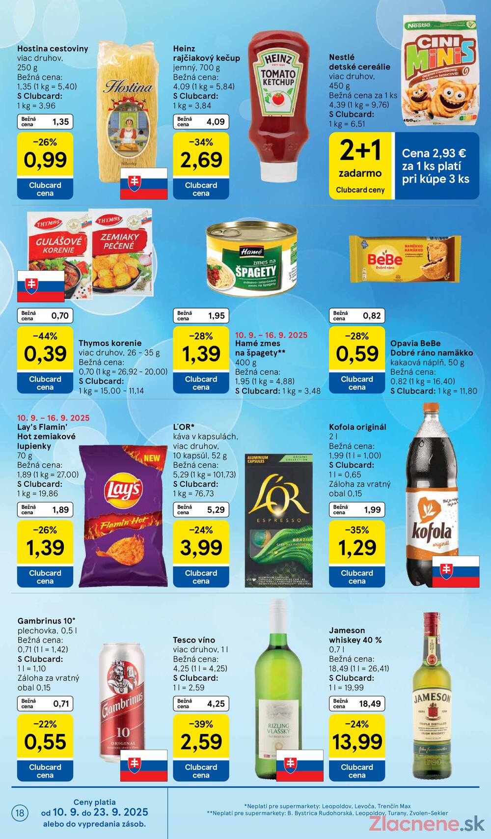 Leták Tesco - Tesco supermarkety od 10.9. do 16.9.2025 - strana 18 Leták Tesco - Tesco supermarkety od 10.9. do 16.9.2025 - strana 18