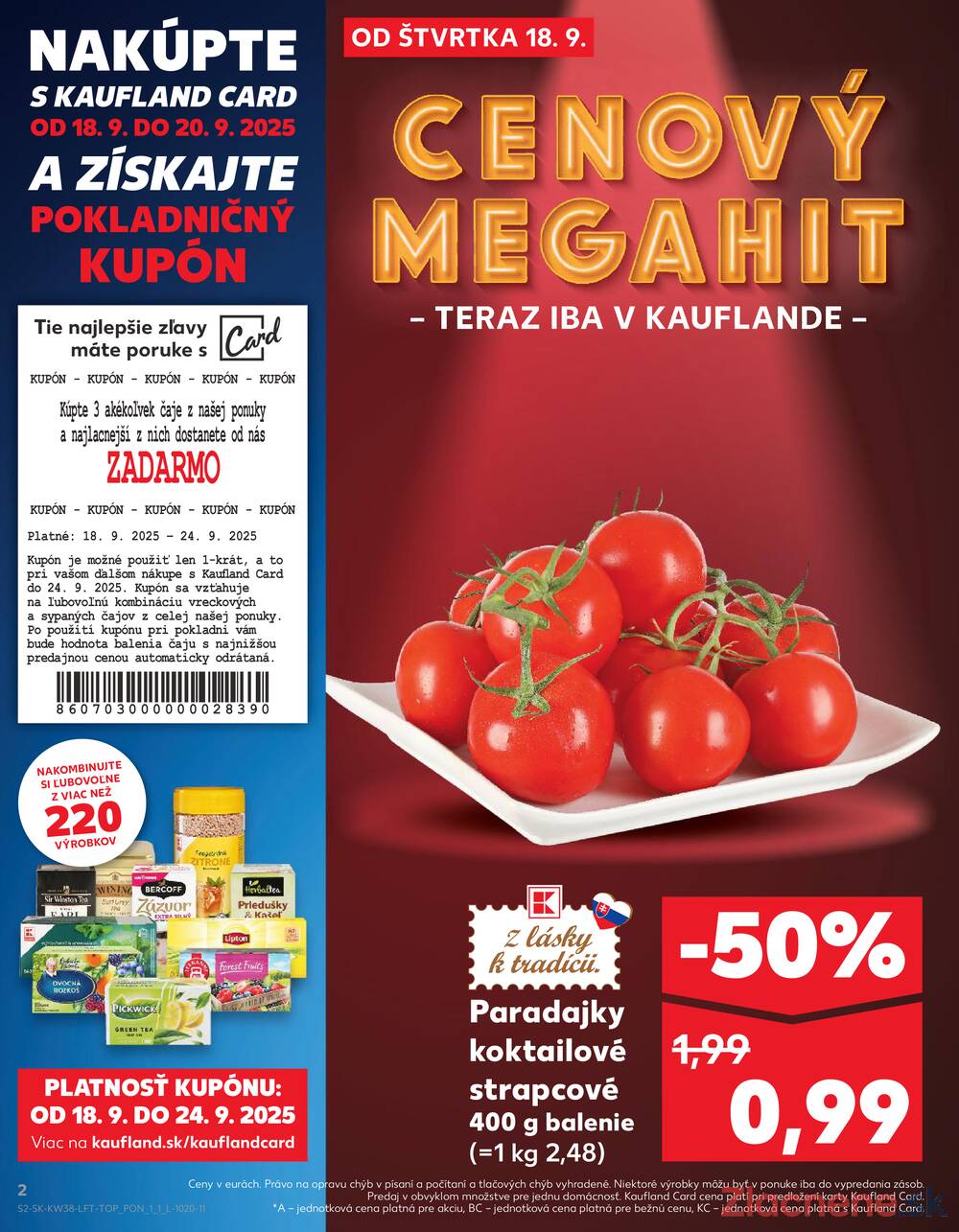 Leták Kaufland - Kaufland 18.9. - 24.9. - Kaufland Bratislava Danubia – Panónska cesta - strana 2