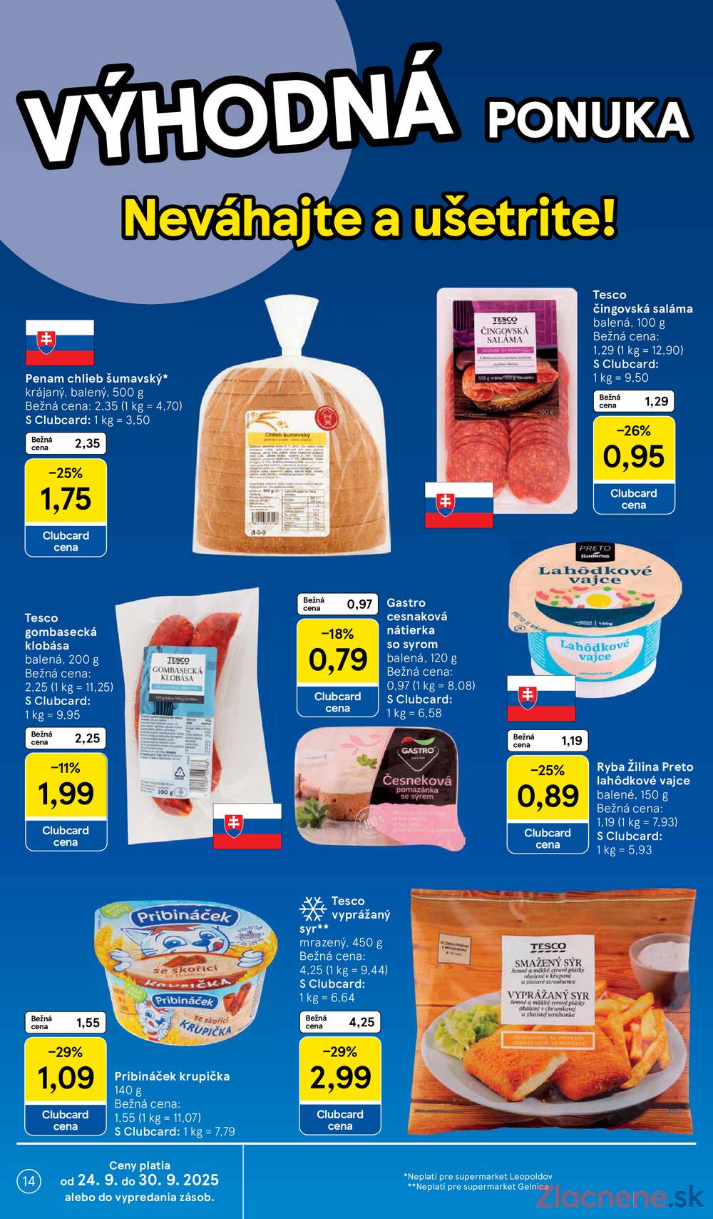 Leták Tesco - Tesco supermarkety od 24.9. do 30.9.2025 - strana 14 Leták Tesco - Tesco supermarkety od 24.9. do 30.9.2025 - strana 14