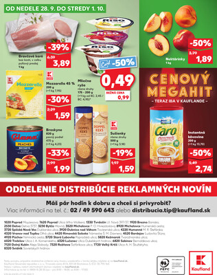 Kaufland 25.9. - 1.10. - Kaufland Trebišov