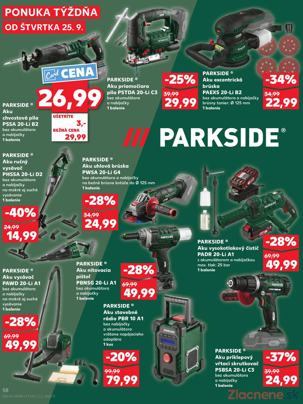 Leták Kaufland - Kaufland 25.9. - 1.10. - Kaufland Svidník - strana 58