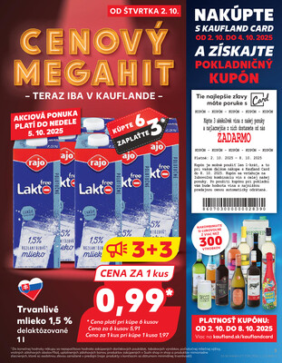 Kaufland 2.10. - 8.10. - Kaufland Púchov