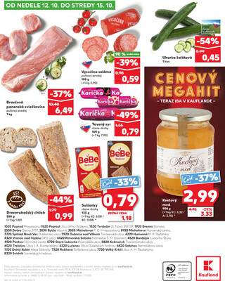 Kaufland 9.10. - 15.10. - Kaufland Bytča