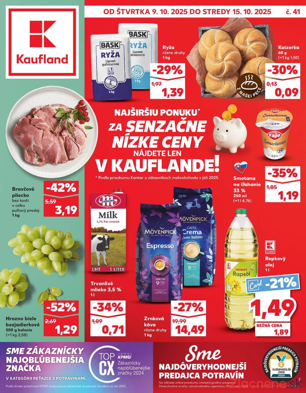 Leták Kaufland - Kaufland 9.10. - 15.10. - Kaufland Poprad - Jiřího Wolkera - strana 1