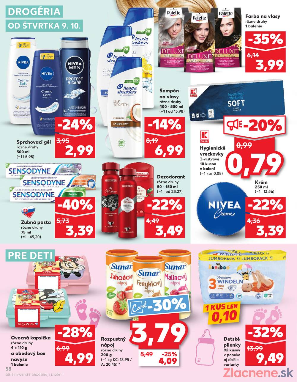Leták Kaufland - Kaufland 9.10. - 15.10. - Kaufland Bratislava - Nové Mesto - strana 58