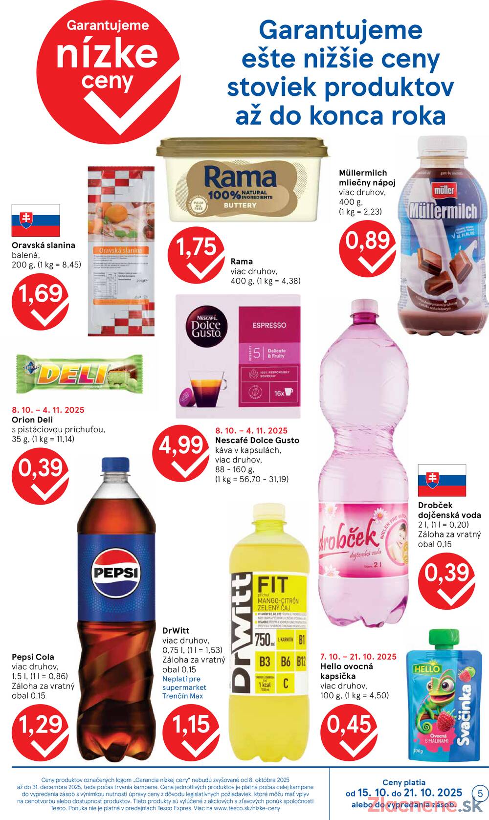 Leták Tesco - Tesco supermarkety od 15.10. do 21.10.2025 - strana 5 Leták Tesco - Tesco supermarkety od 15.10. do 21.10.2025 - strana 5