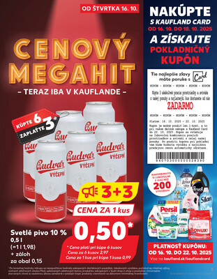 Kaufland 16.10. - 22.10. - Kaufland Nové Mesto nad Váhom