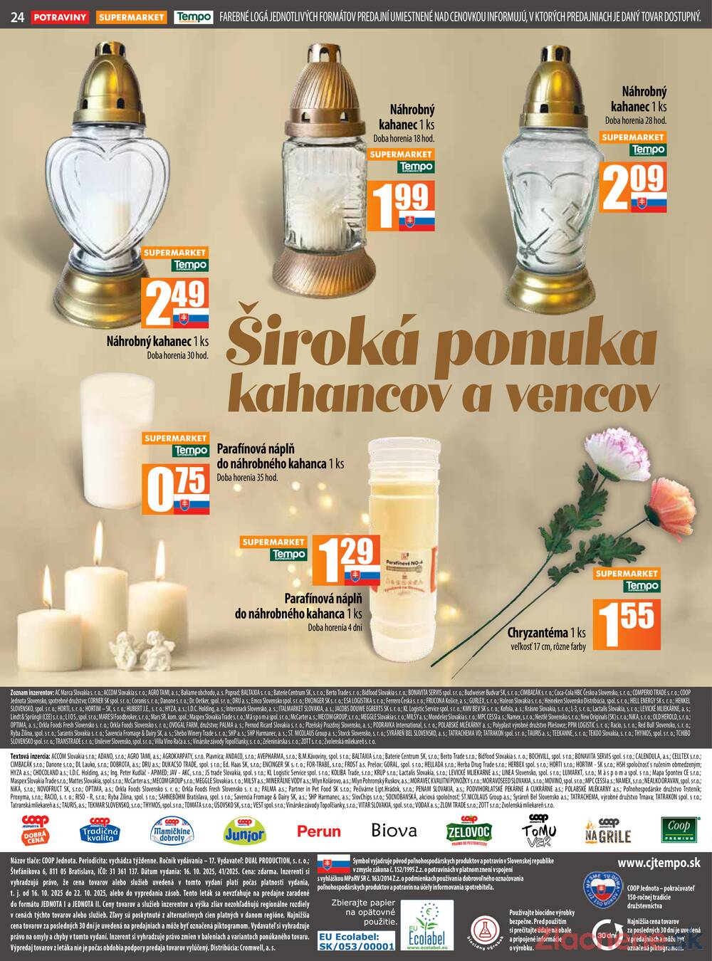 Leták COOP Jednota Slovensko
		  platný do 22.10.2025 - strana 24