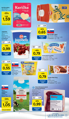 Tesco malé hypermarkety od 22.10. do 28.10.2025
