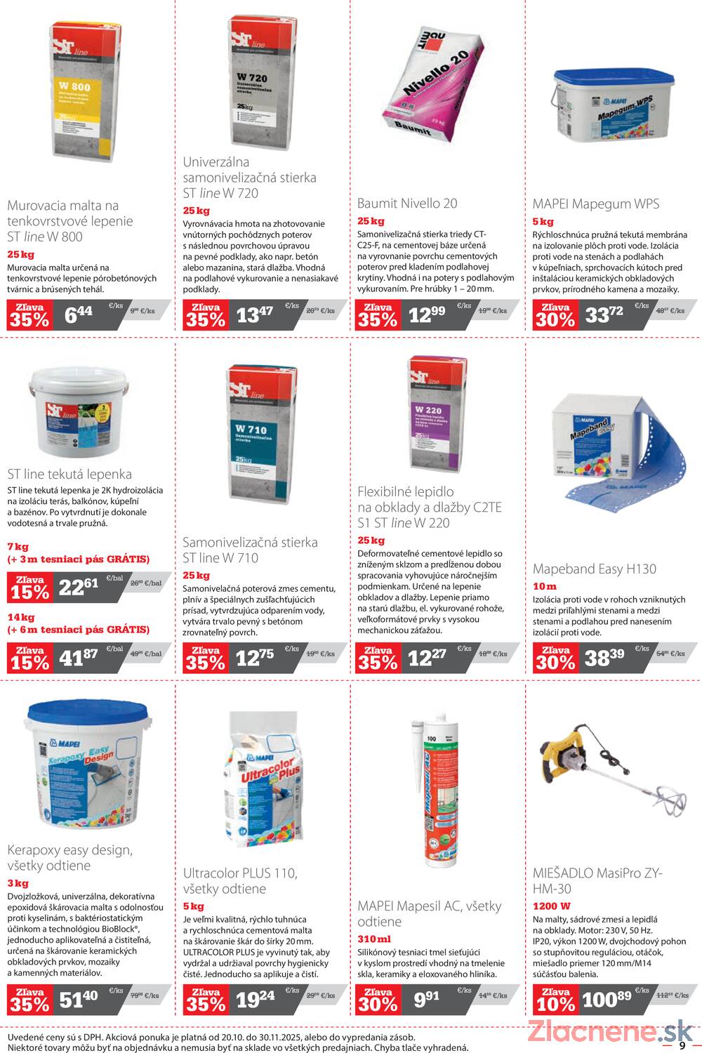 Leták STAVMAT
		  platný do 30.11.2025 - strana 9