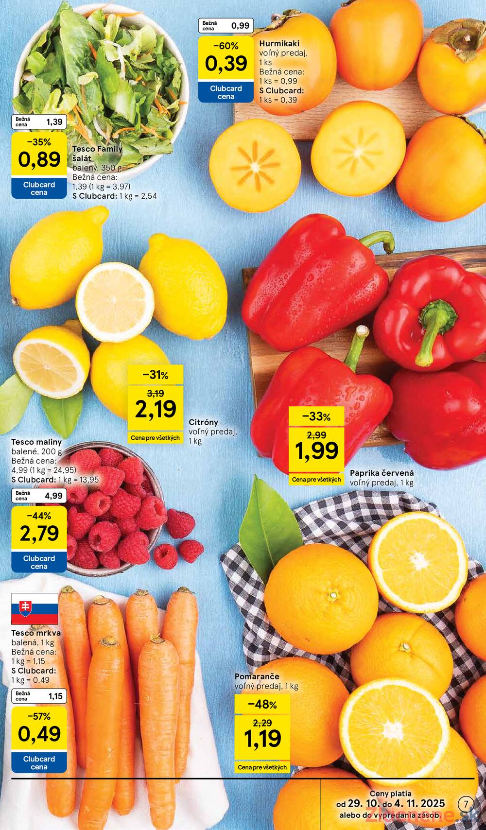 Leták Tesco - Tesco supermarkety od 29.10. do 4.11.2025 - strana 7 Leták Tesco - Tesco supermarkety od 29.10. do 4.11.2025 - strana 7