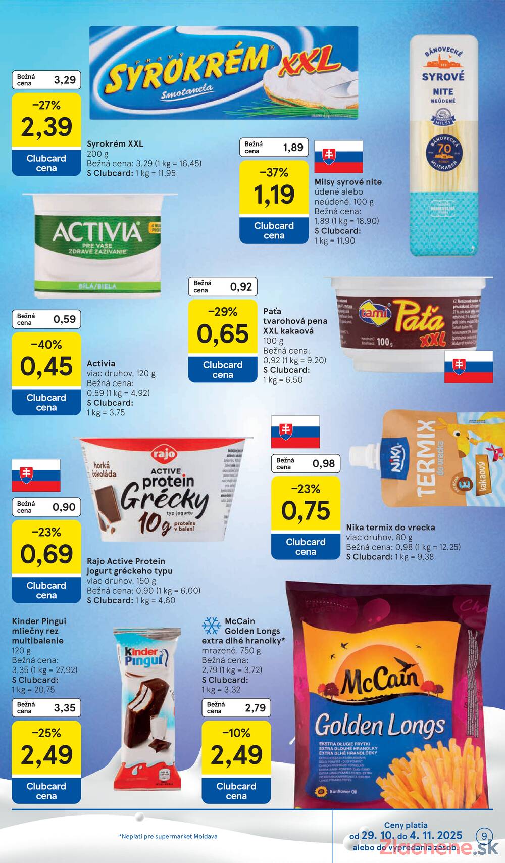 Leták Tesco - Tesco supermarkety od 29.10. do 4.11.2025 - strana 9 Leták Tesco - Tesco supermarkety od 29.10. do 4.11.2025 - strana 9