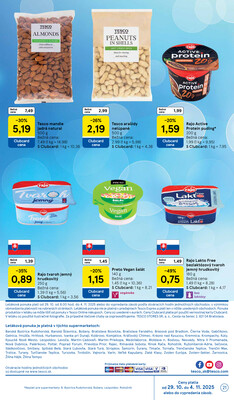 Tesco supermarkety od 29.10. do 4.11.2025