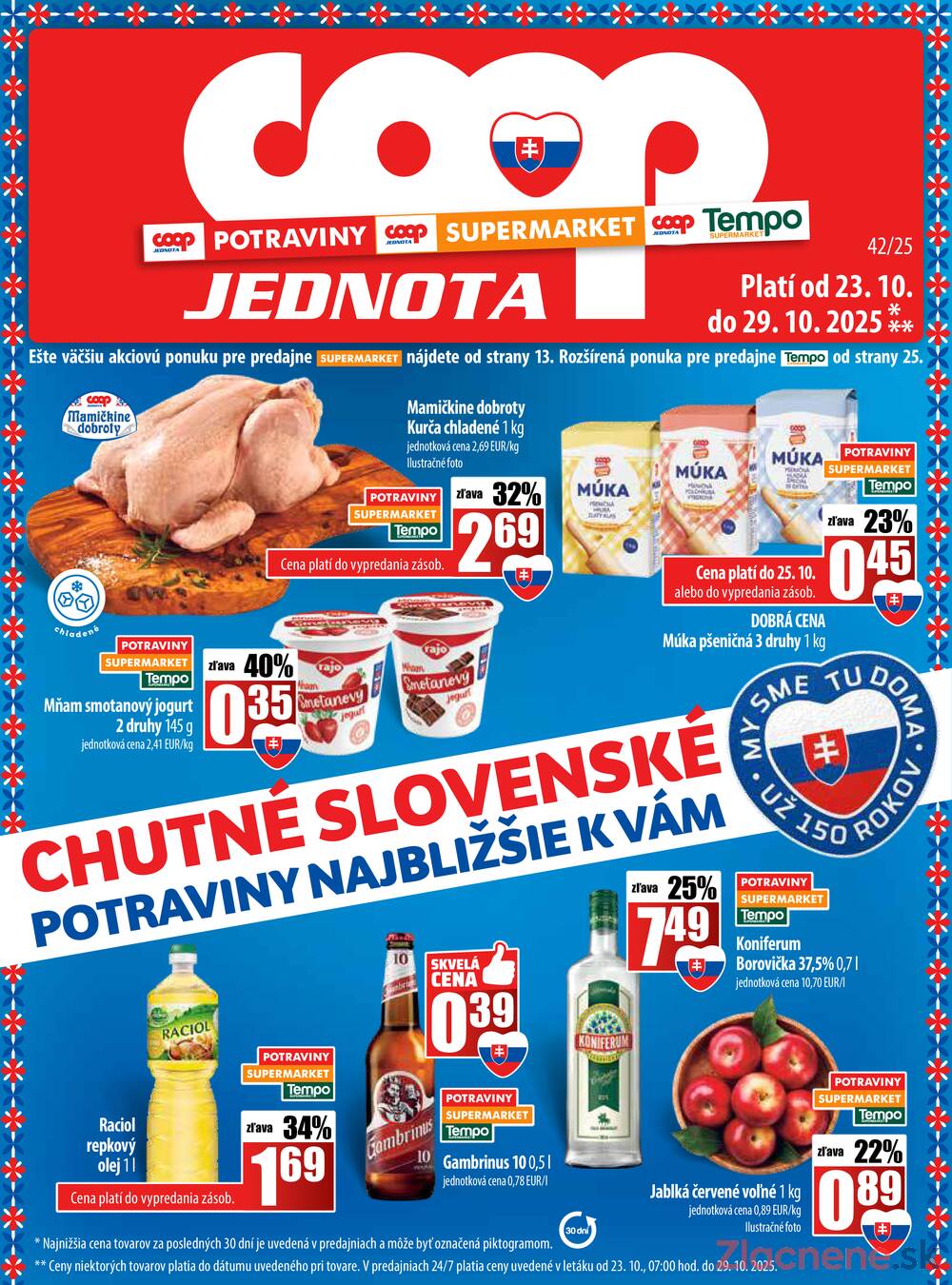 Leták COOP Jednota Slovensko
		  platný do 29.10.2025 - strana 1