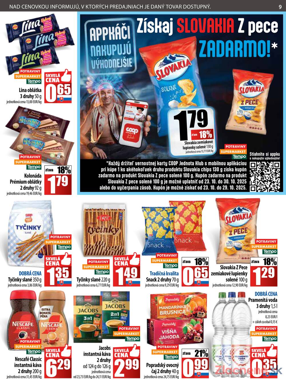 Leták COOP Jednota Slovensko
		  platný do 29.10.2025 - strana 9