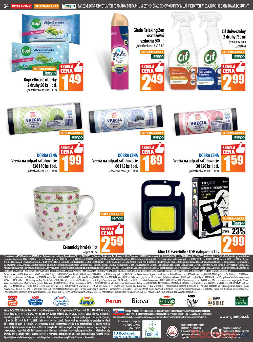 Leták COOP Jednota Slovensko
		  platný do 5.11.2025 - strana 24