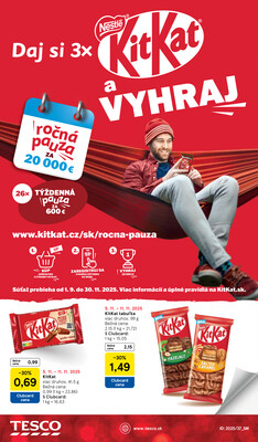 Tesco supermarkety od 5.11. do 11.11.2025