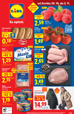 Leták Lidl Štvrtok 30.10. - 2.11.