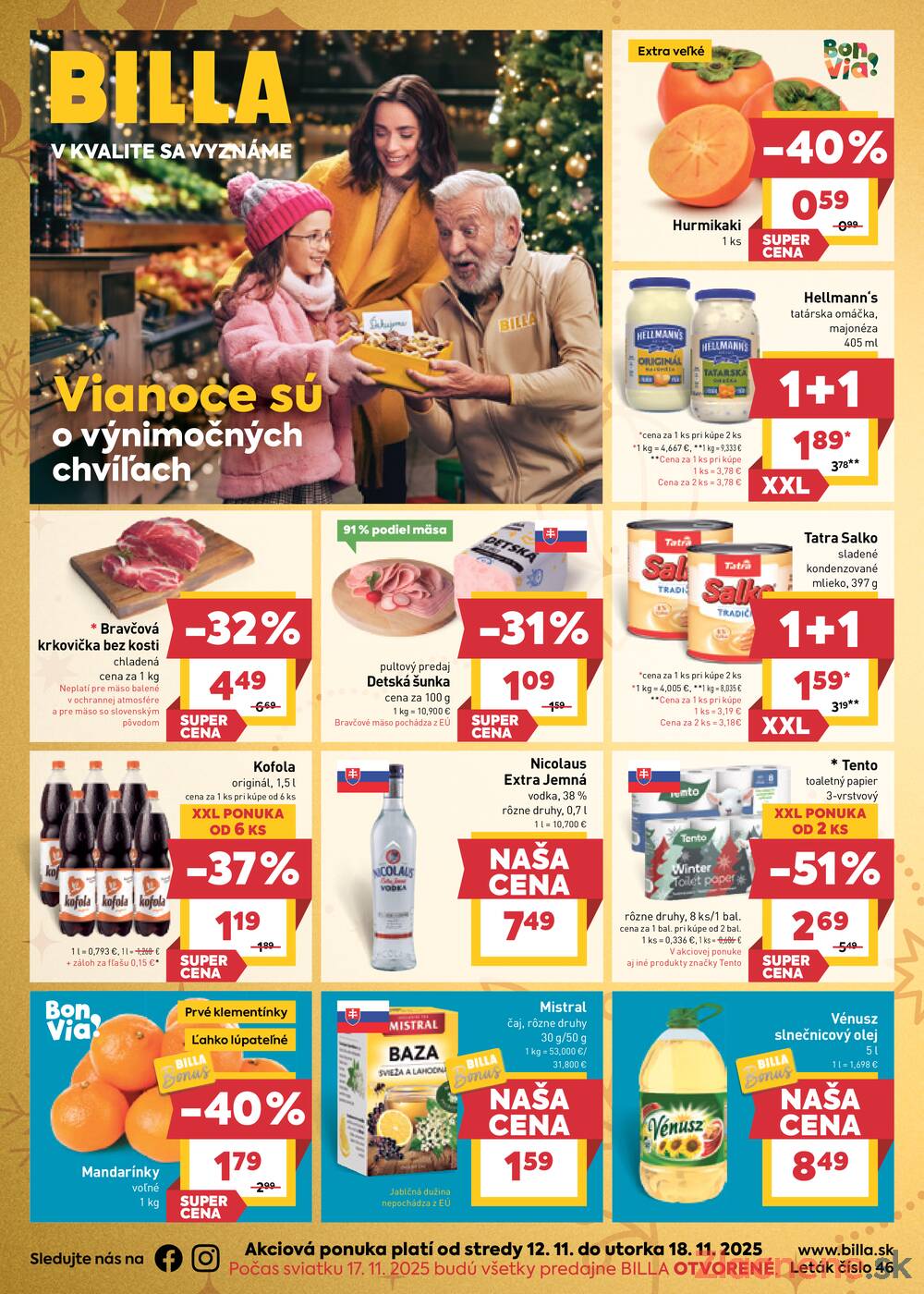 Leták Billa - Billa od 12.11. do 18.11.2025 - strana 1