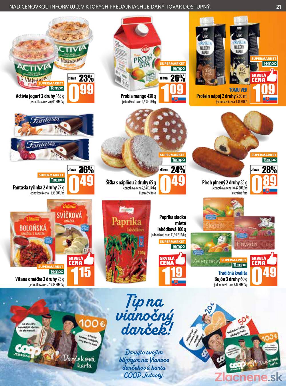 Leták COOP Jednota Slovensko
		  platný do 26.11.2025 - strana 21