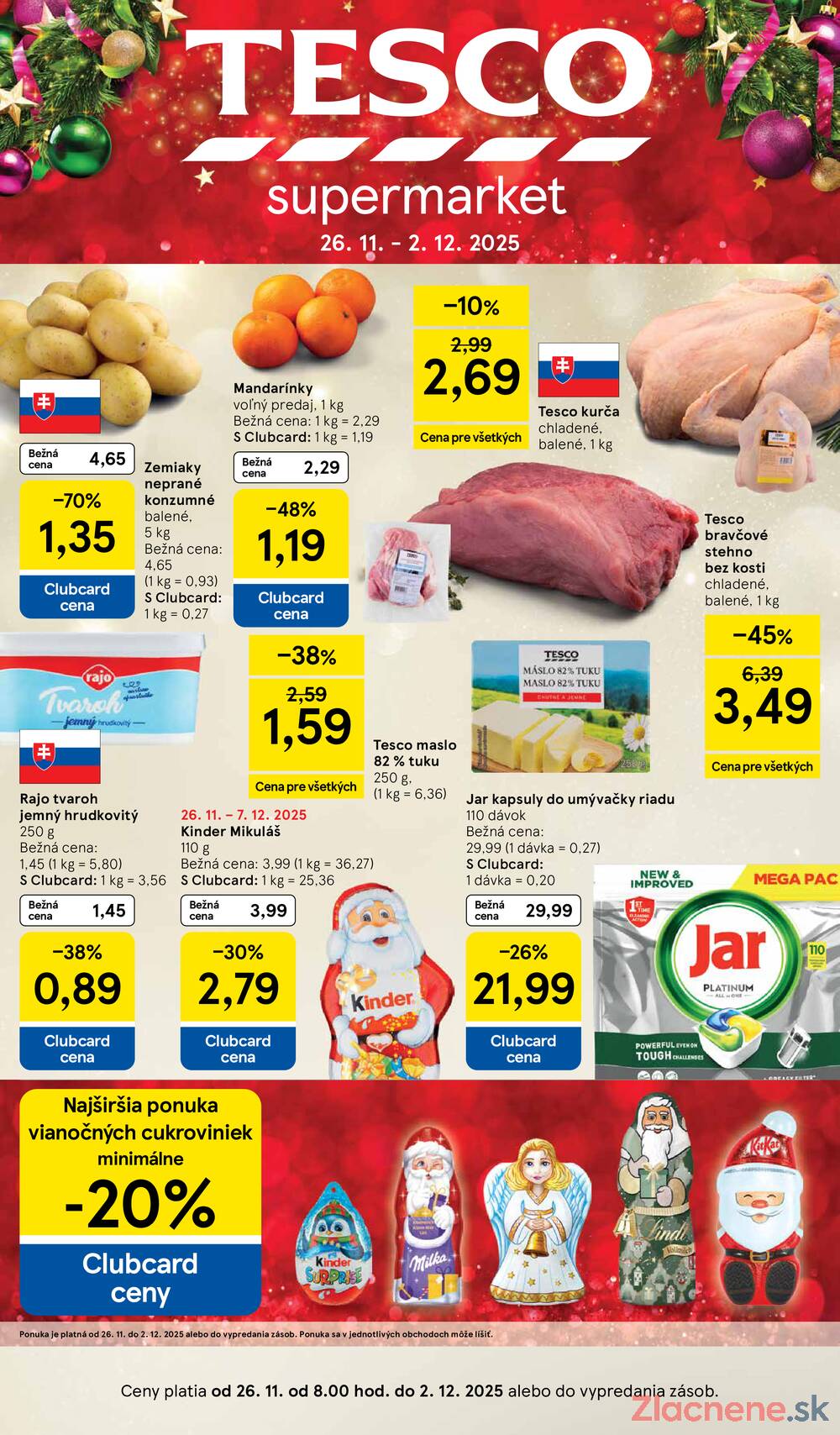 Leták Tesco - Tesco supermarkety od 26.11. do 2.12.2025 - strana 1 Leták Tesco - Tesco supermarkety od 26.11. do 2.12.2025 - strana 1