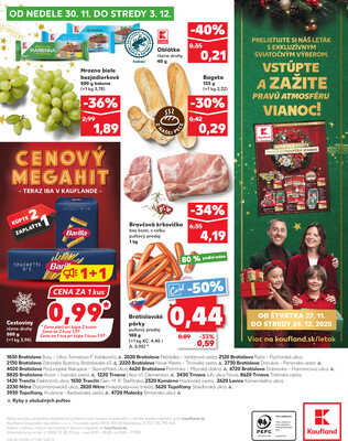 Kaufland 27.11. - 3.12. - Kaufland Topoľčany