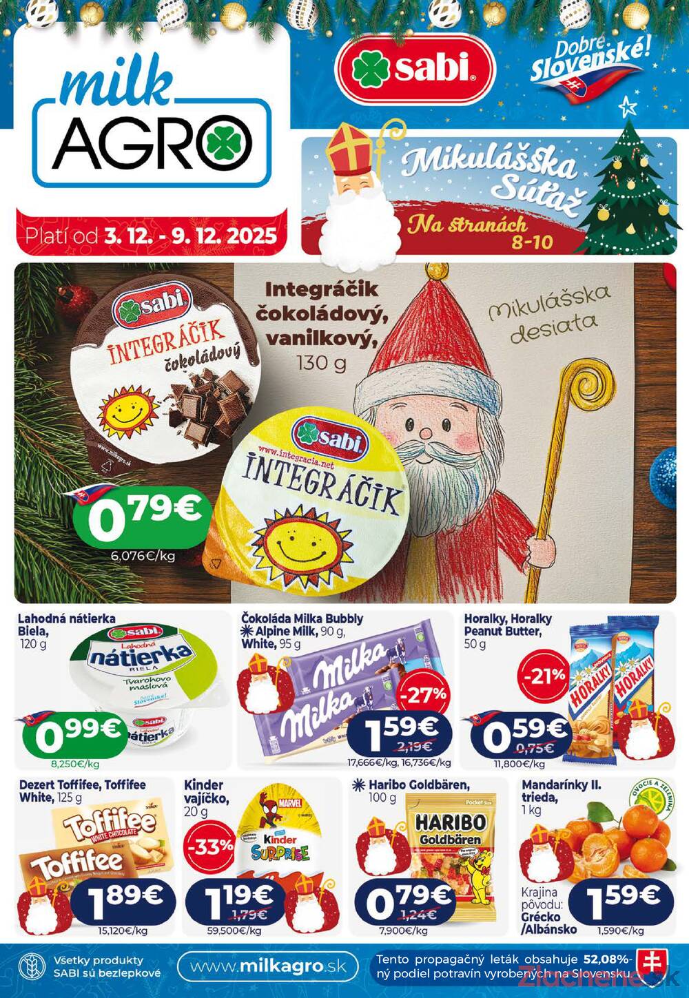 Leták MILK - AGRO
		  platný do 9.12.2025 - strana 1