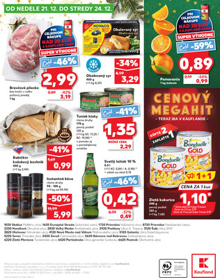 Kaufland 18.12. - 24.12. - Kaufland Hlohovec