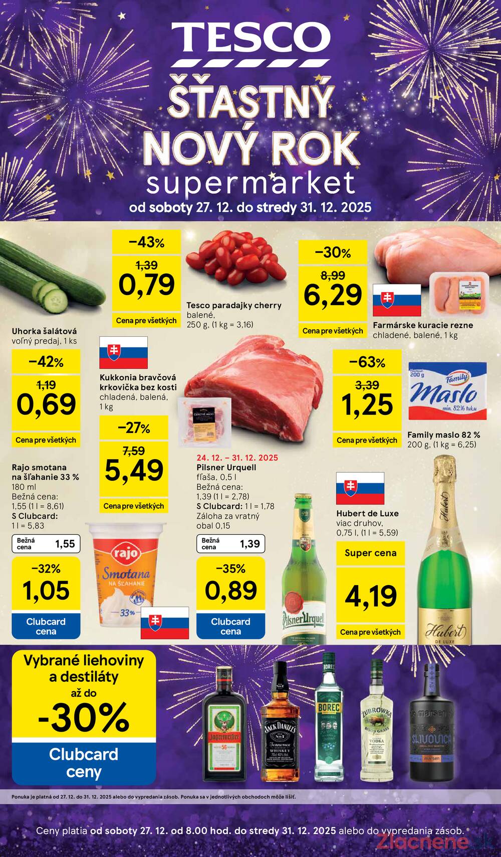 Leták Tesco - Tesco supermarkety od 27.12. do 31.12.2025 - strana 1