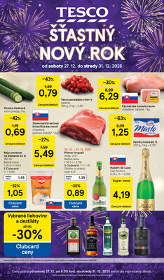 Leták Tesco malé hypermarkety 27.12. - 31.12.