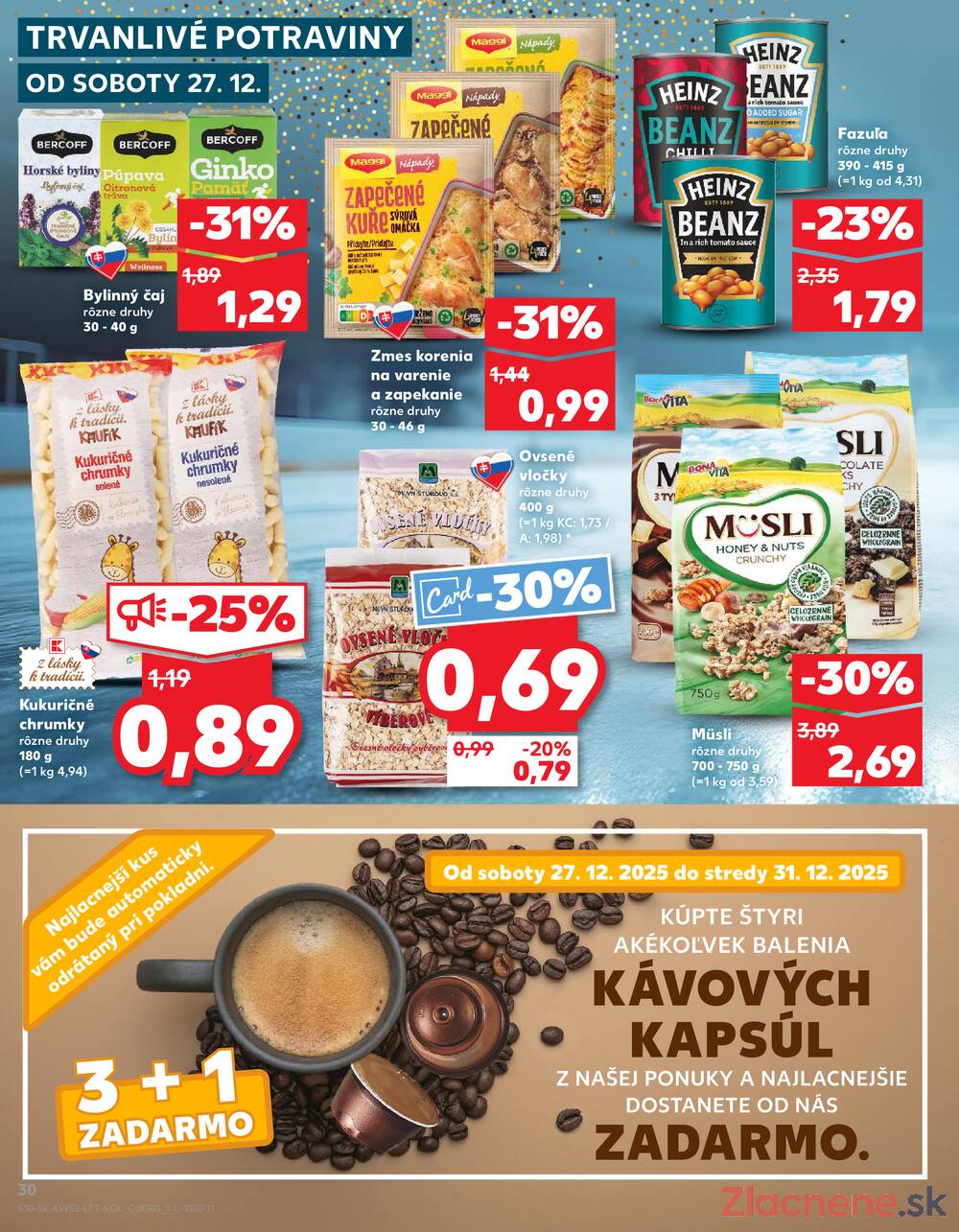 Leták Kaufland - Kaufland 27.12. - 31.12. - Kaufland Trnava - Nová ul. - strana 30