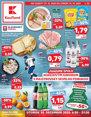 Leták Kaufland 27.12. - 31.12. - Kaufland Trnava - Nová ul.