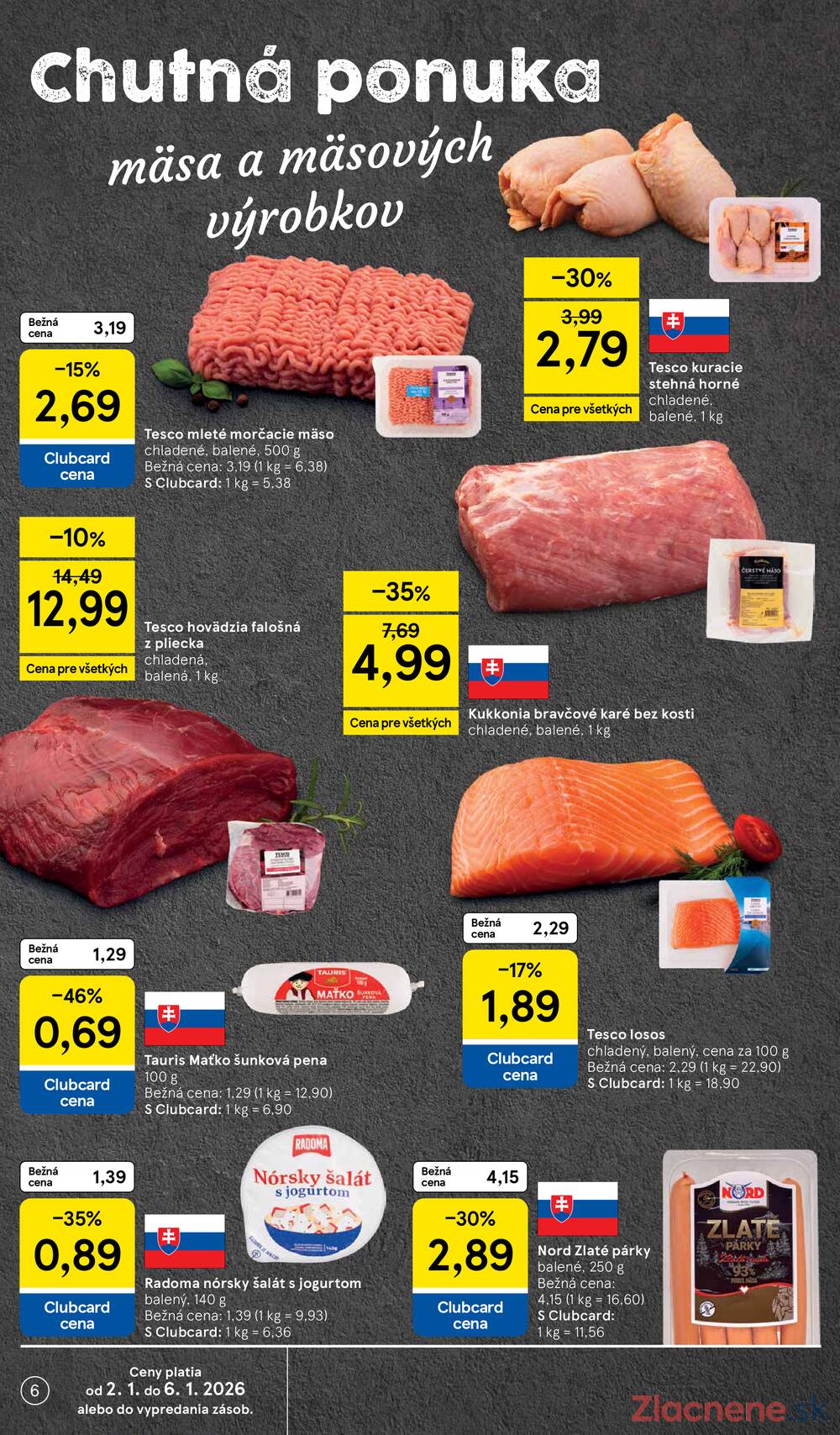 Leták Tesco - Tesco supermarkety od 2.1. do 6.1.2026 - strana 6 Leták Tesco - Tesco supermarkety od 2.1. do 6.1.2026 - strana 6