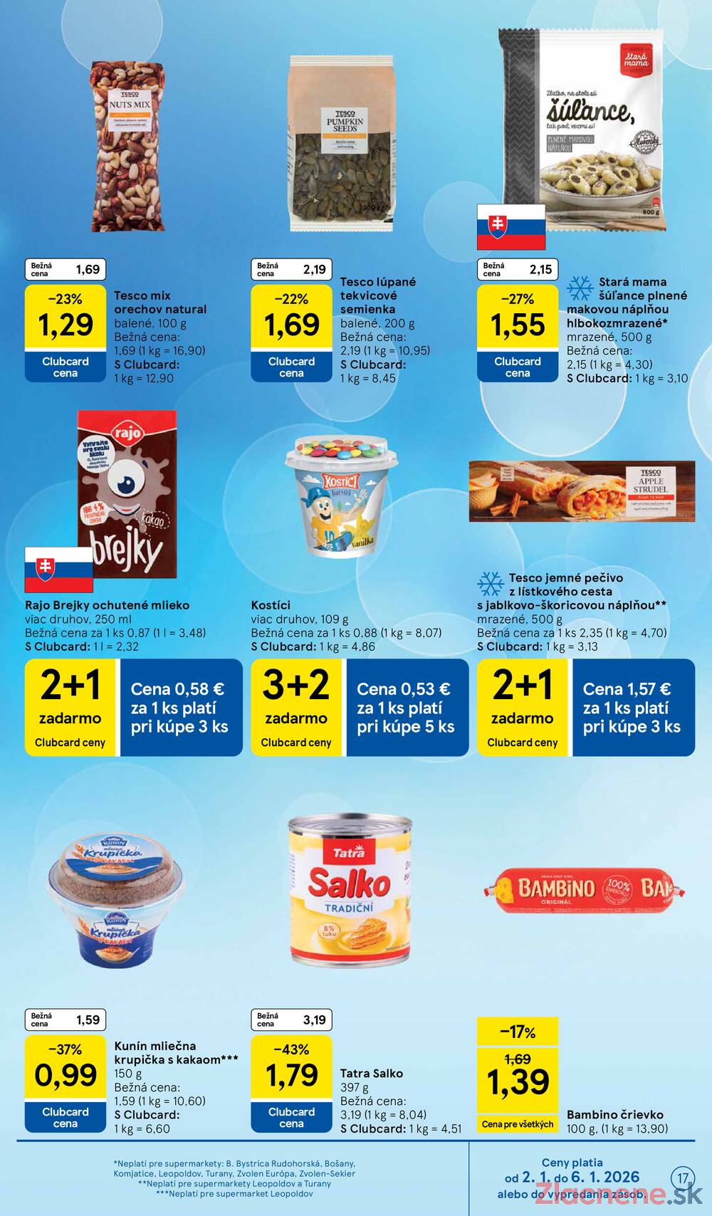 Leták Tesco - Tesco supermarkety od 2.1. do 6.1.2026 - strana 17