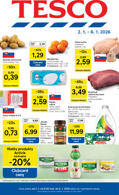 Leták Tesco malé hypermarkety od 2.1. do 6.1.2026
