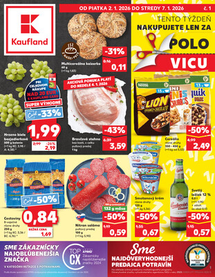 Leták Kaufland 2.1. - 7.1. - Kaufland Bardejov