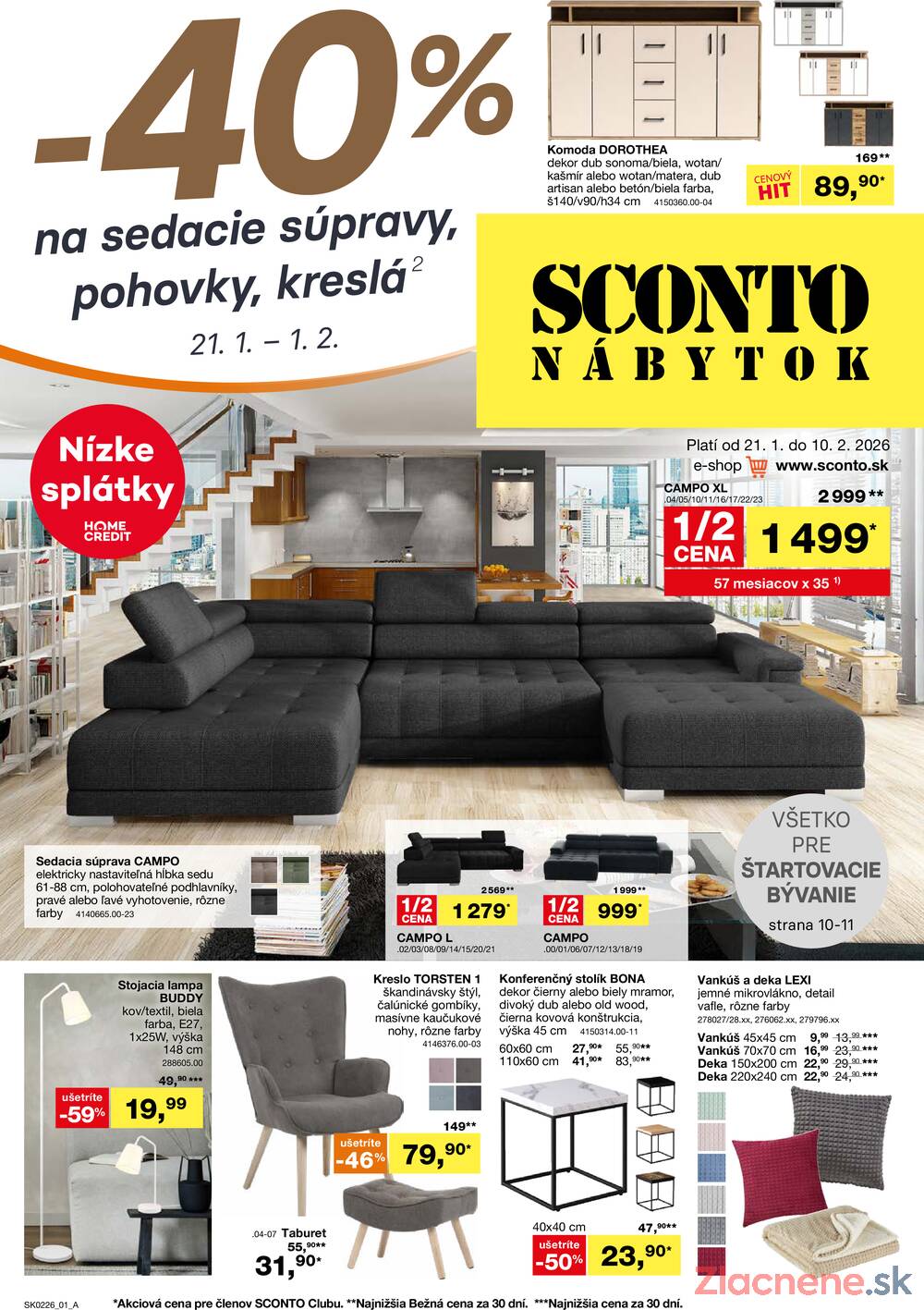 Leták SCONTO nábytok - Sconto nábytok od 21.1. do 10.2.2026 - strana 1 Leták SCONTO nábytok - Sconto nábytok od 21.1. do 10.2.2026 - strana 1