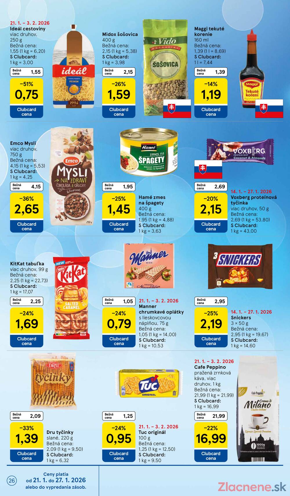 Tesco malé hypermarkety od 21.1. do 27.1.2026