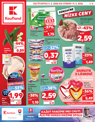 Leták Kaufland 5.2. - 11.2. - Kaufland Rožňava