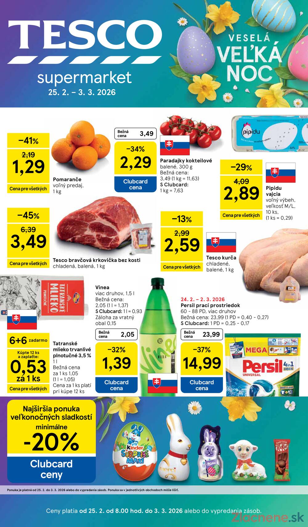 Tesco supermarkety od 25.2. do 3.3.2026