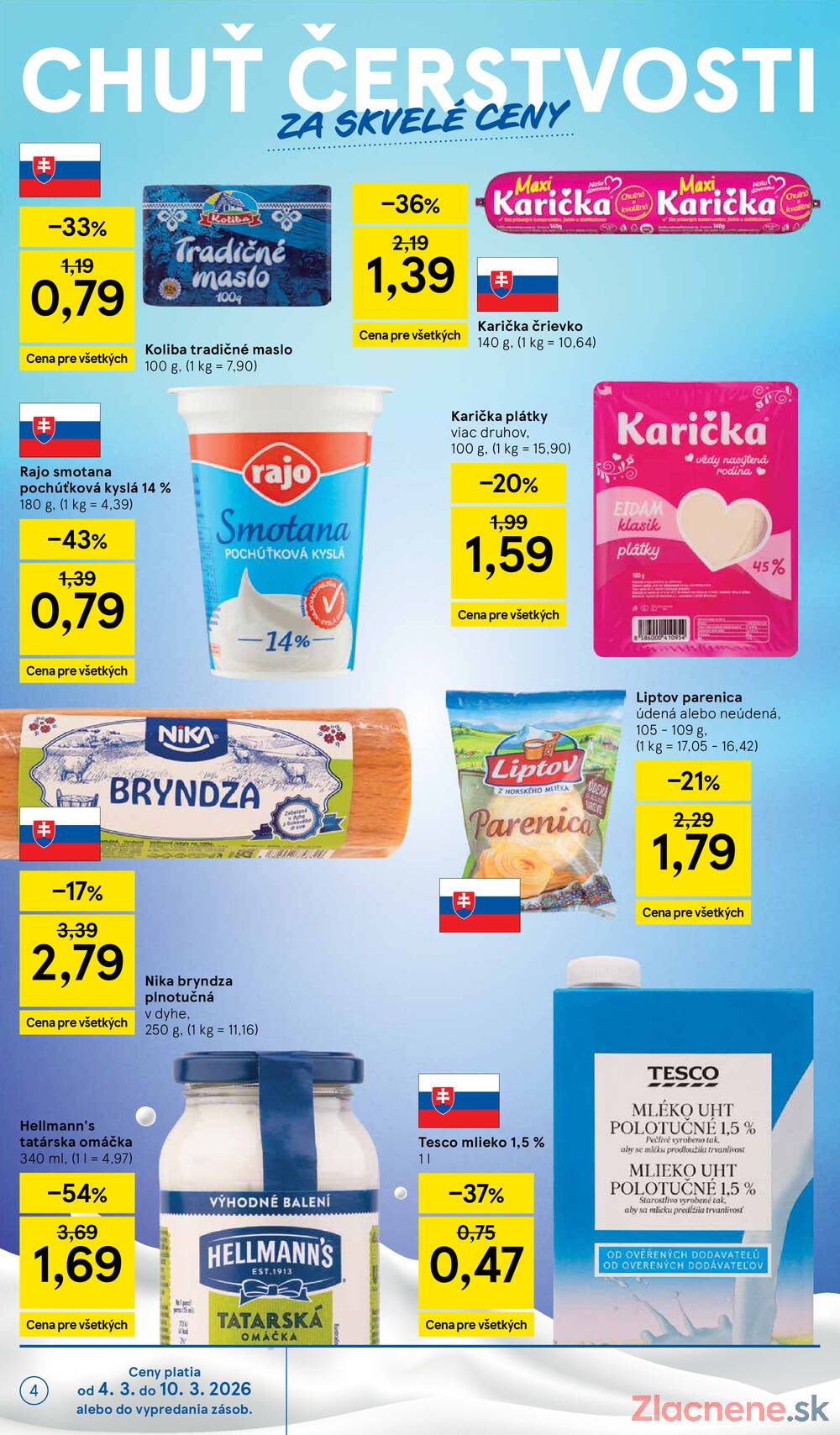 Tesco supermarkety od 4.3. do 10.3.2026