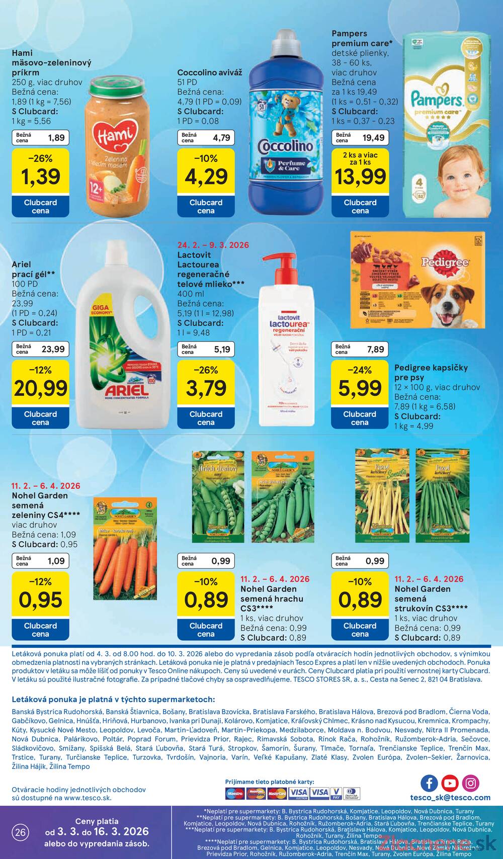 Tesco supermarkety od 4.3. do 10.3.2026