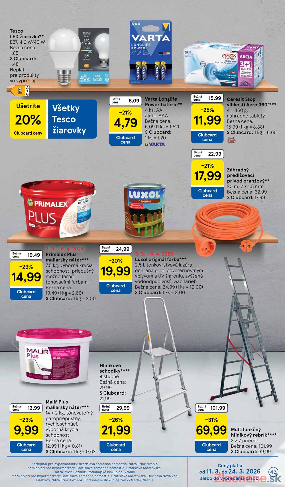 Leták Tesco - Tesco malé hypermarkety 11.3. - 17.3. - strana 43