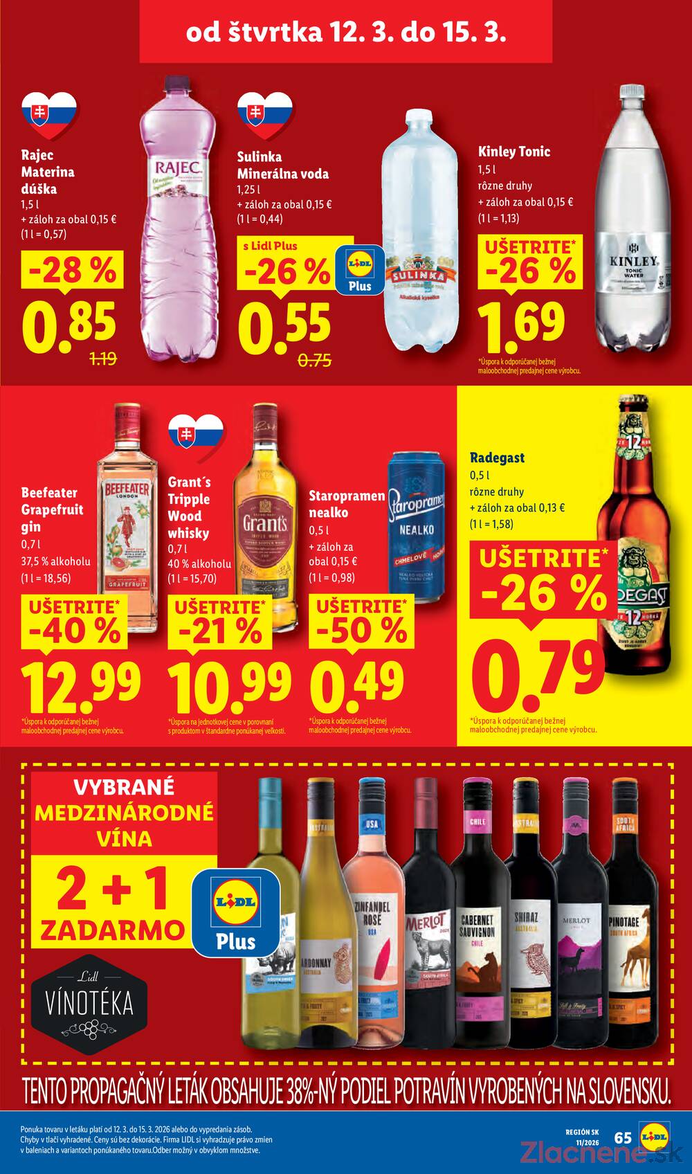 Lidl Štvrtok 12.3. - 15.3.