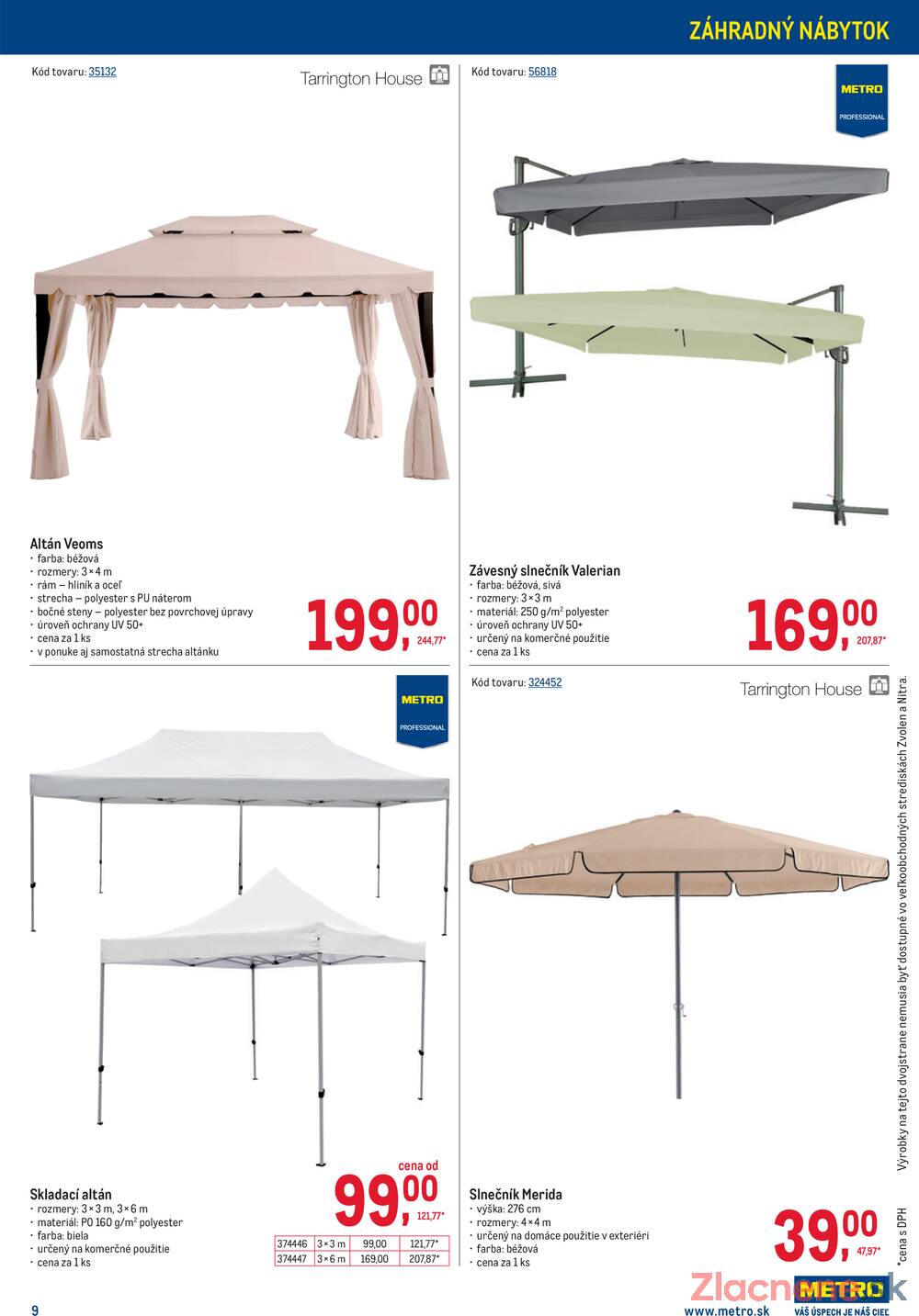 Metro Vonkajšie vybavenie do 7.4.