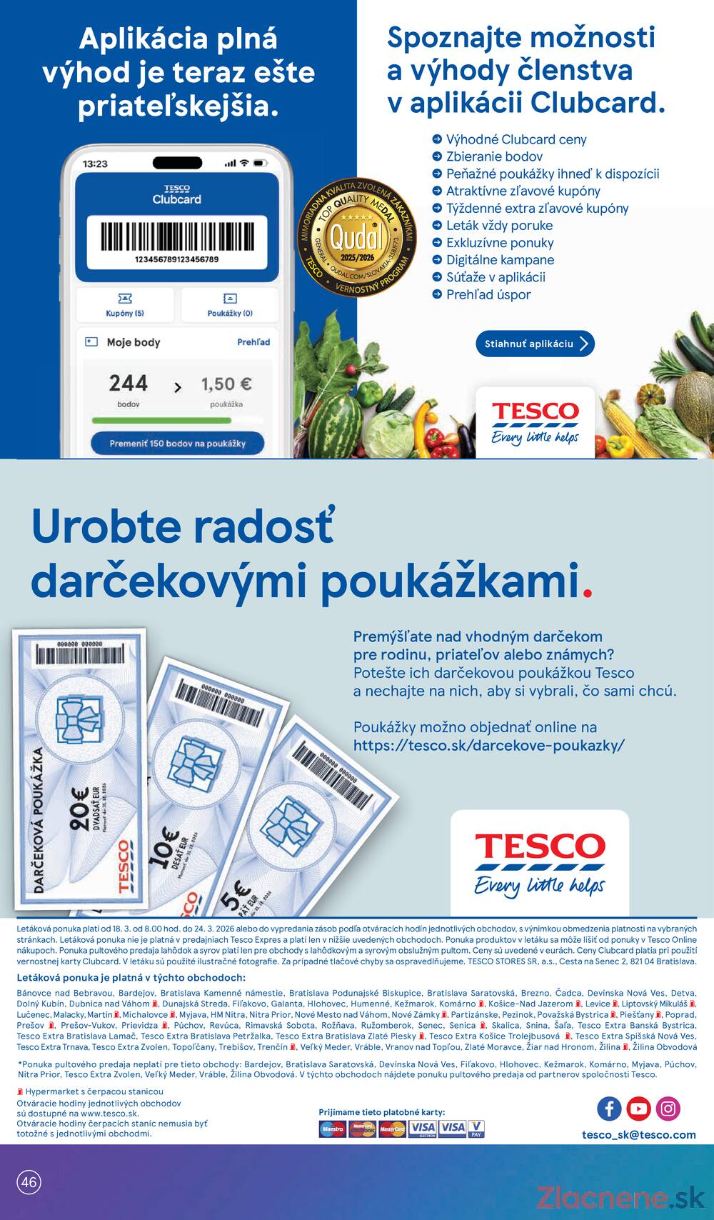 Leták Tesco - Tesco malé hypermarkety 18.3. - 24.3. - strana 46