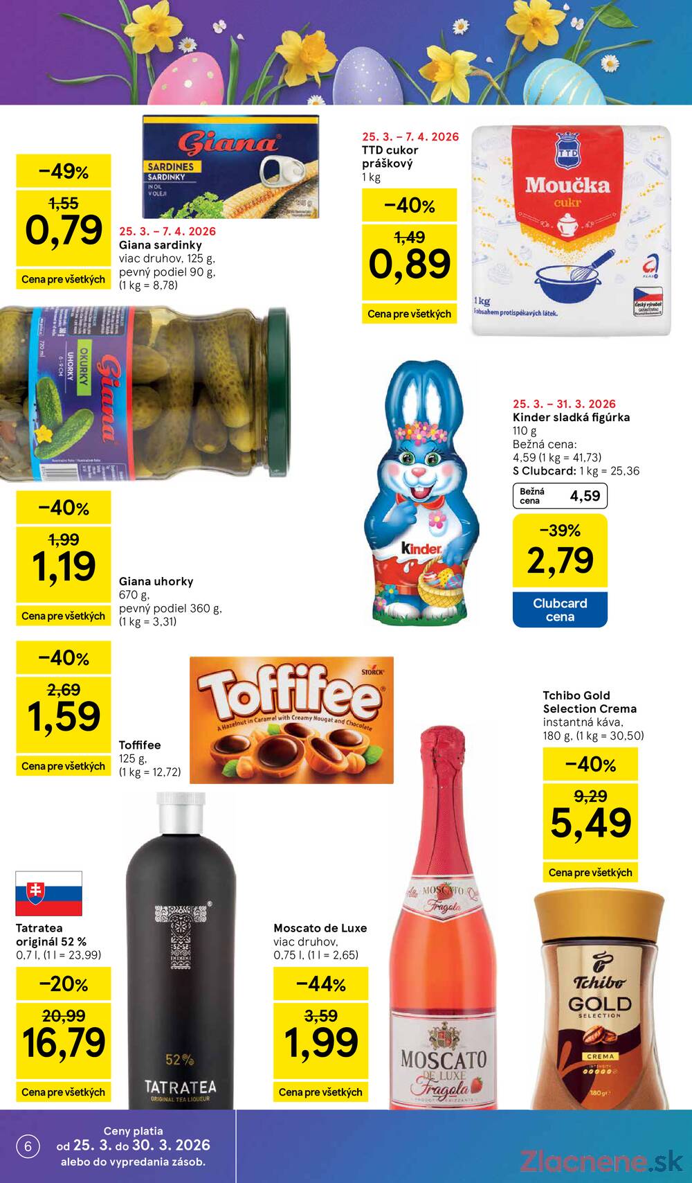 Tesco supermarkety od 25.3. do 30.3.2026