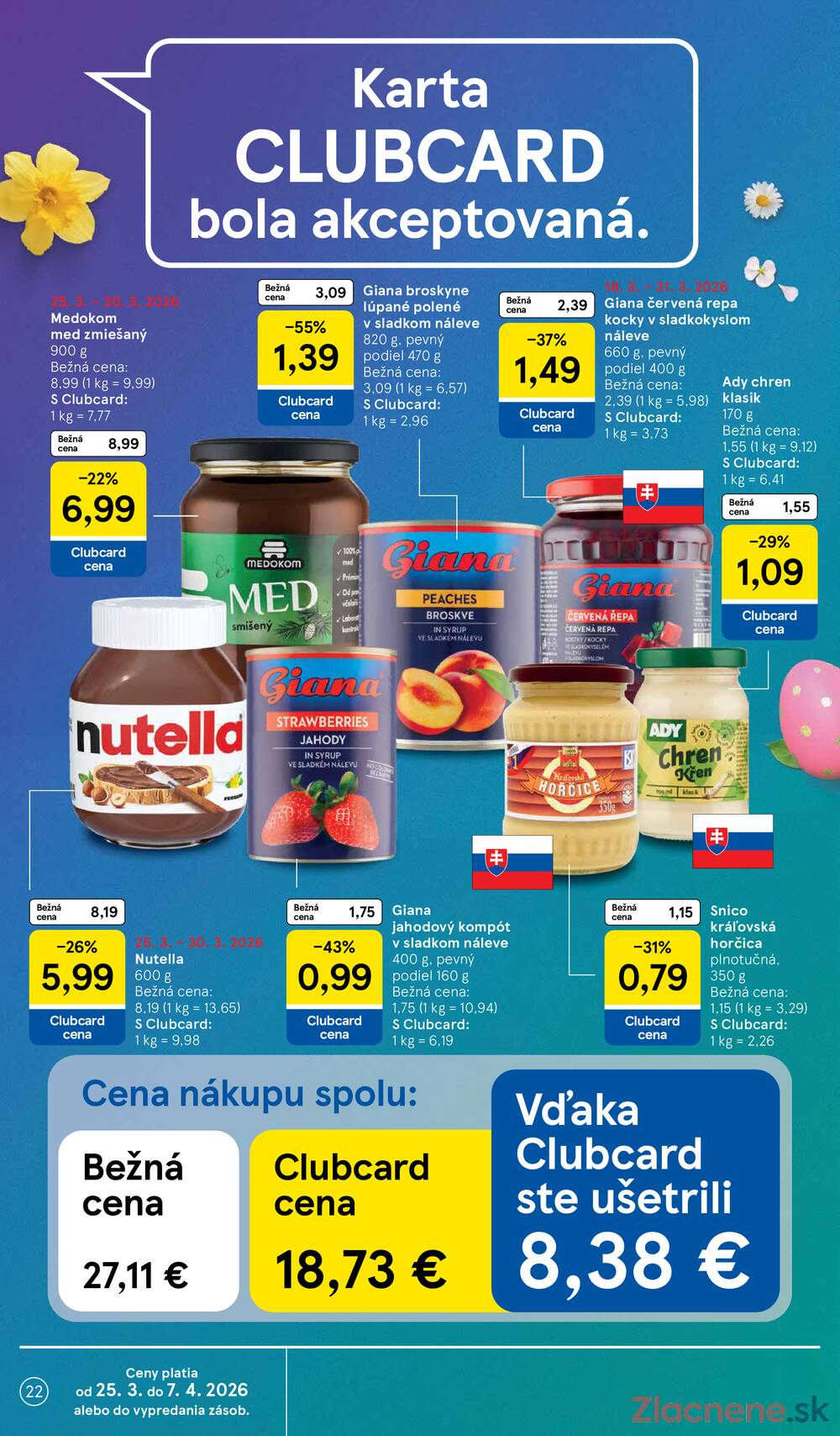 Tesco supermarkety od 25.3. do 30.3.2026