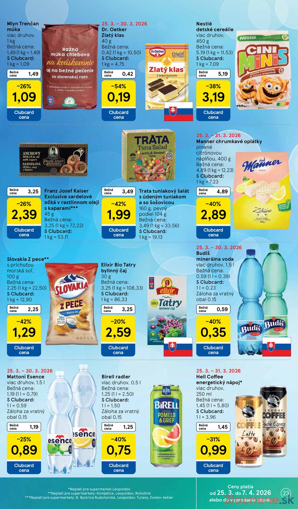 Tesco supermarkety od 25.3. do 30.3.2026