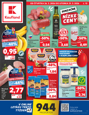 Leták Kaufland 26.3. - 31.3. - Kaufland Považská Bystrica - Centrum